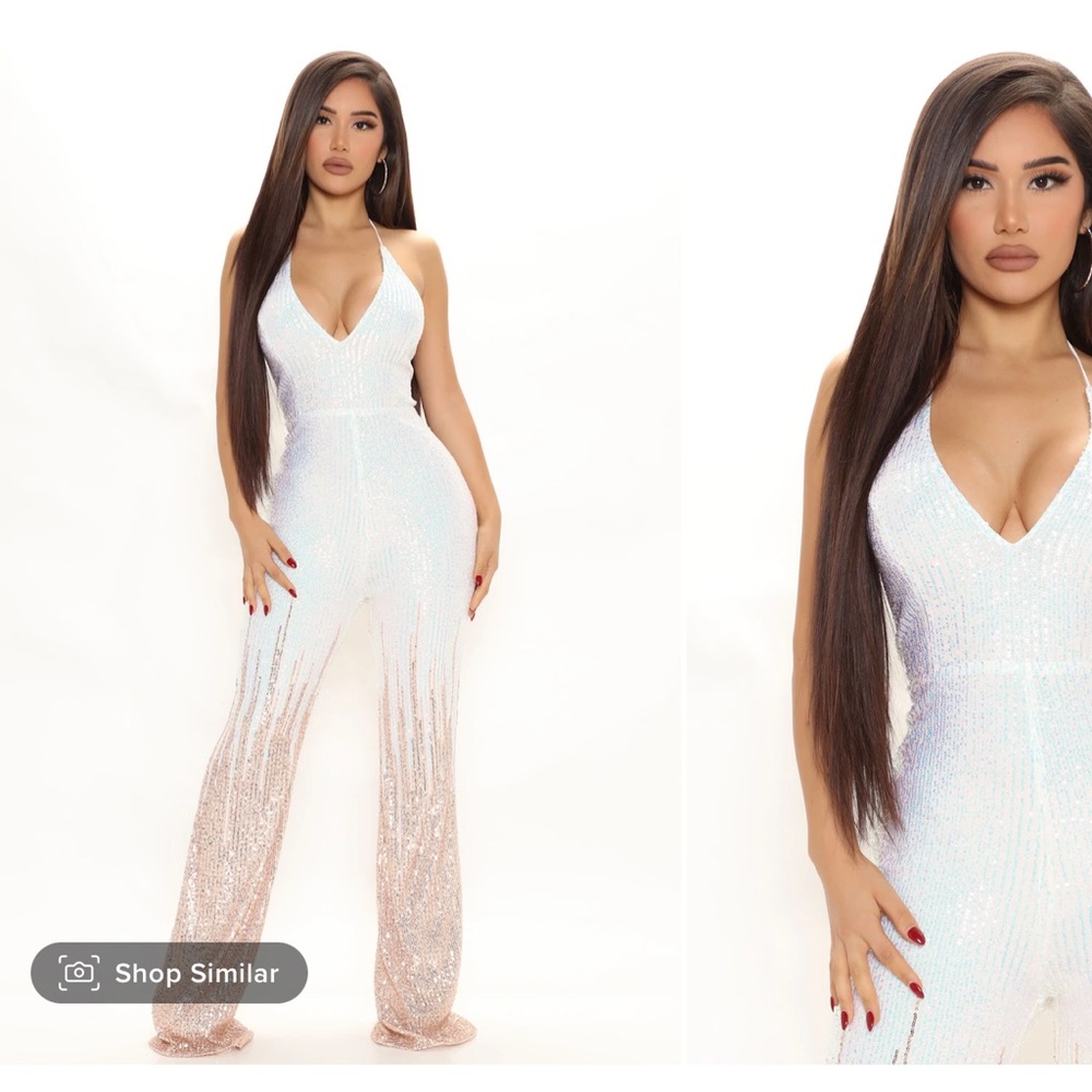 Sequin body suit. Never Worn, tried on. New, Ivory Color